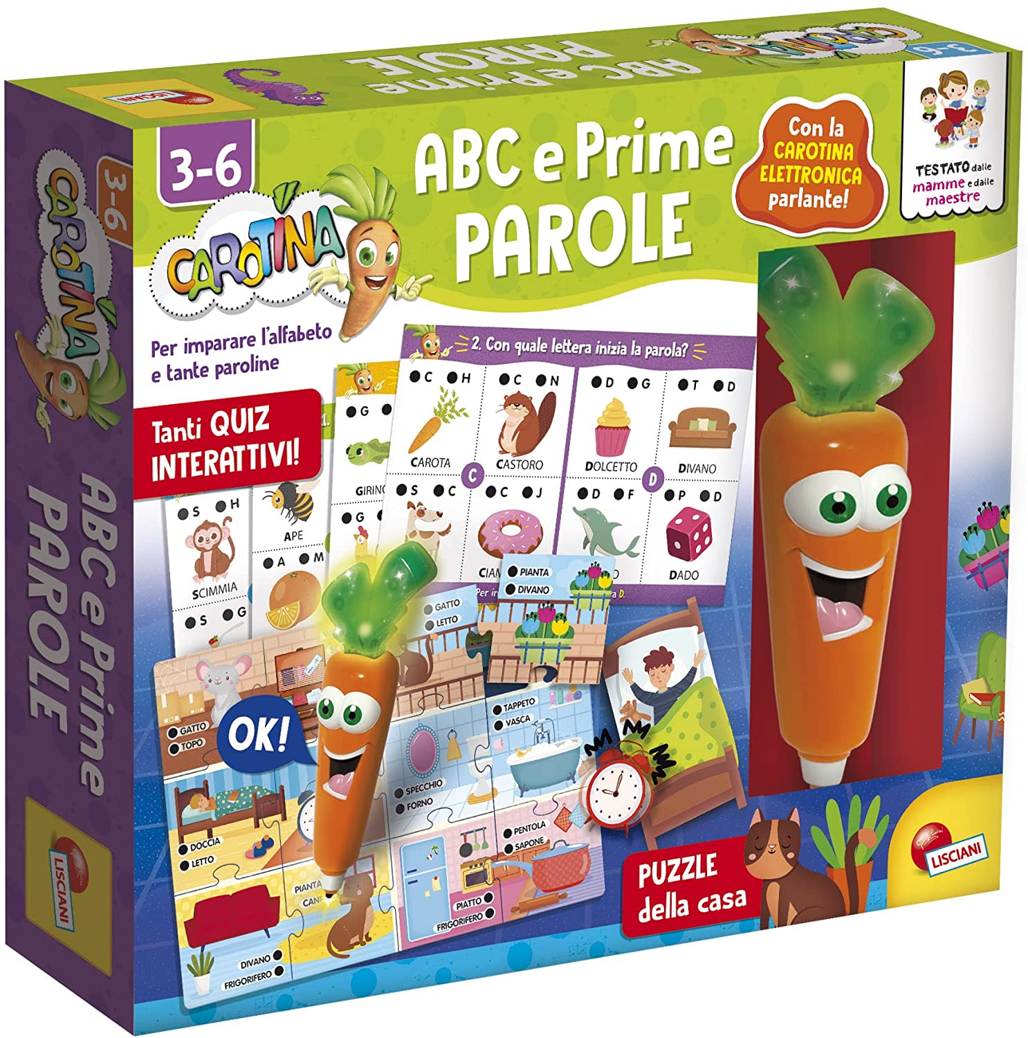 Lisciani Giochi 92659 - Carotina Penna Parlante ABC e Prime Parole ...