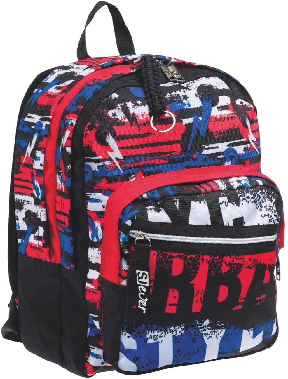 Zaino Scuola Per Bambini SJ Ever – Doppio Scomparto, Tasca Borraccia, Schienale Anatomico, Capacità 31 Litri, Colore Blu