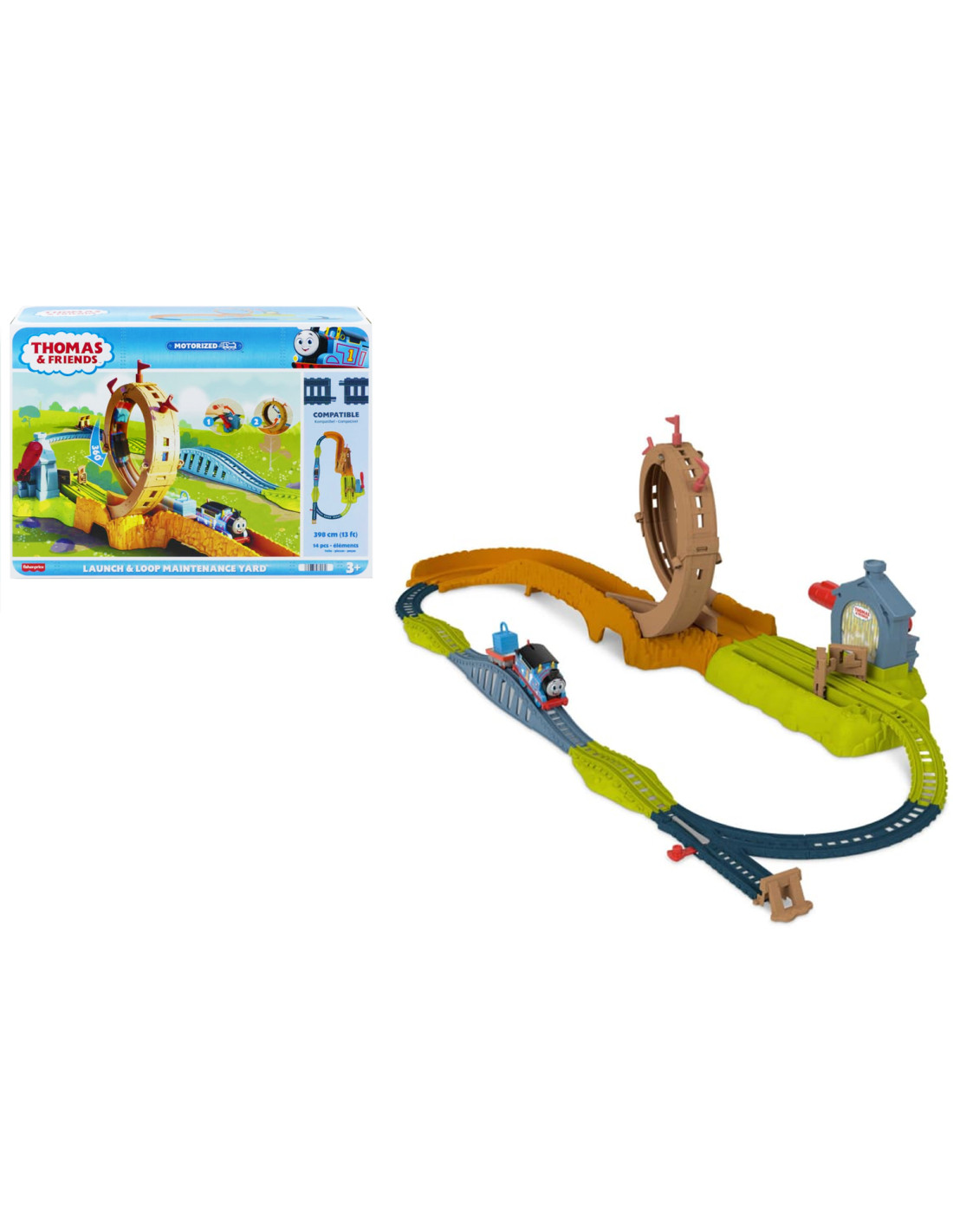 Thomas & Friends Launch & Loop Maintenance Yard - Jouet Train Avec Piste Et Moteur Motorisé