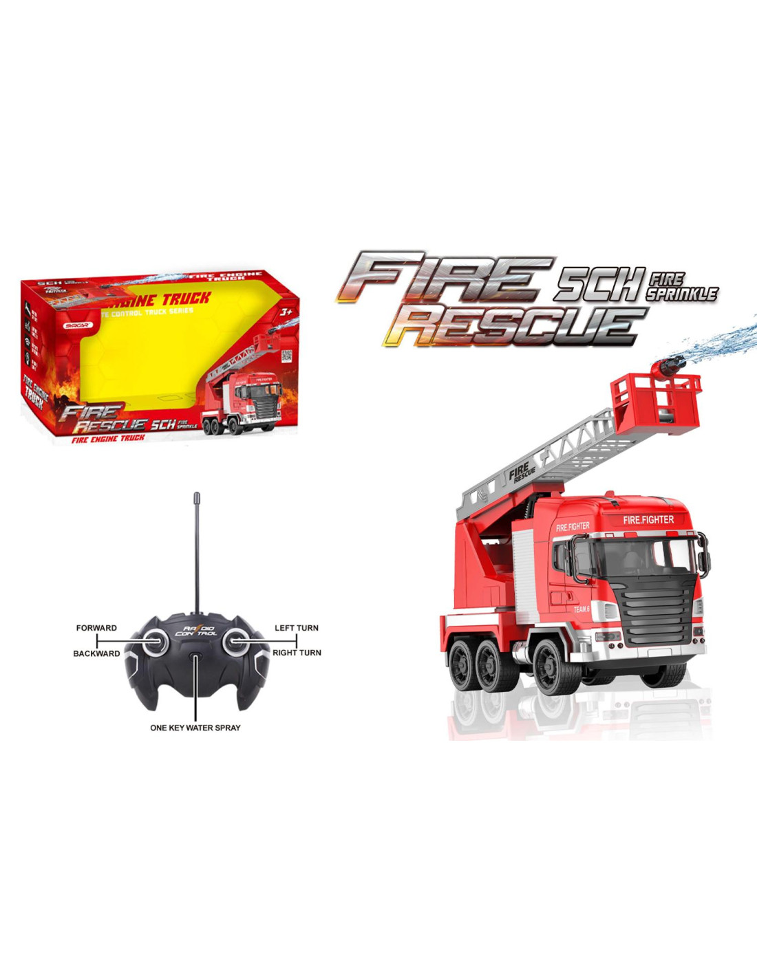 Camion Pompieri Grande R/C Funzioni Reali